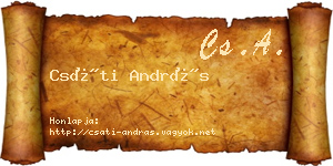 Csáti András névjegykártya