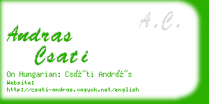 andras csati business card